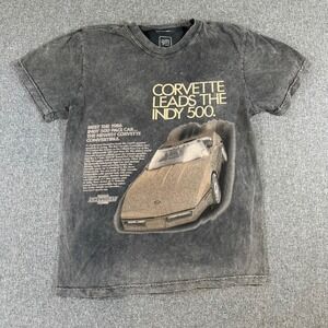 Chevrolet Corvette Indy 500 Pace Car Graphic T-Shirt Mens Small Gray GM 1986